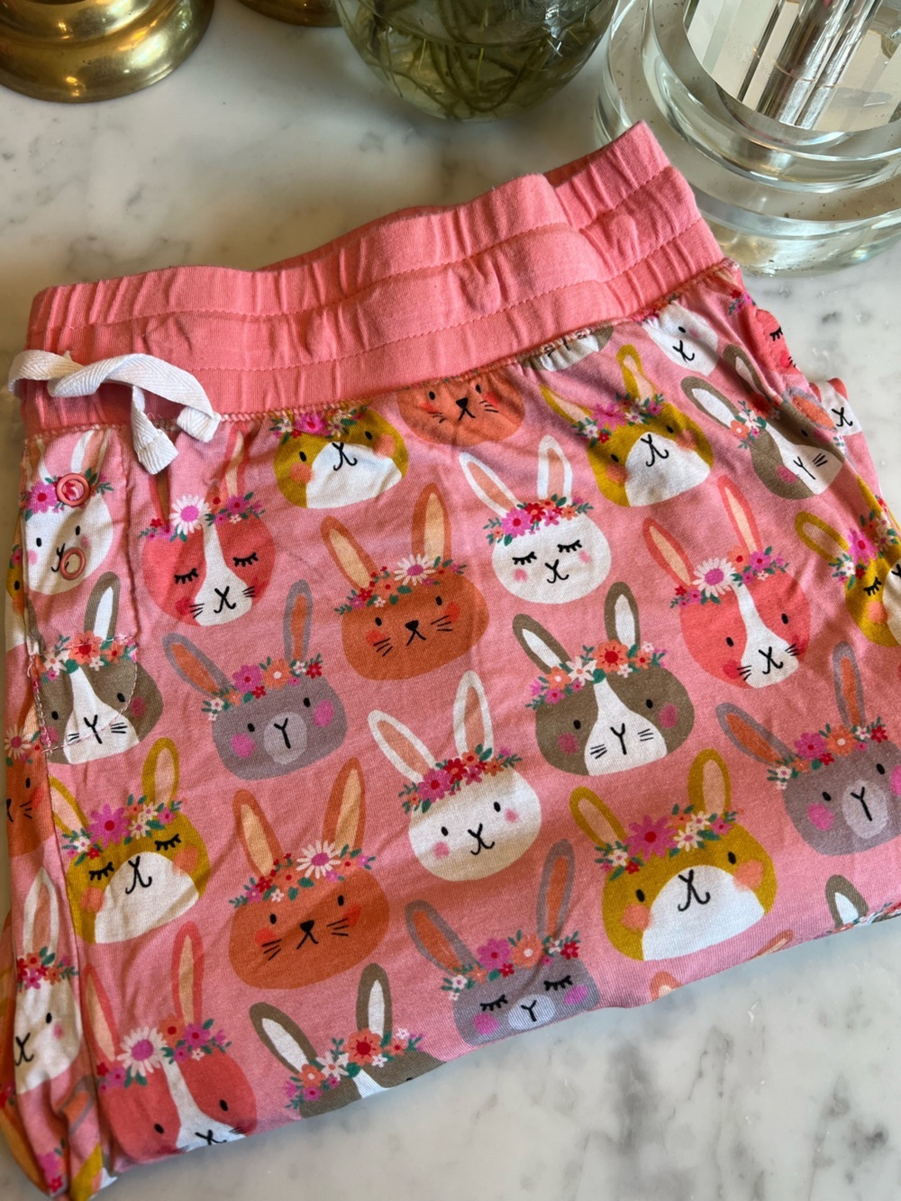 Little Sleepies Coral Pink Bunny Pajama Bottoms
